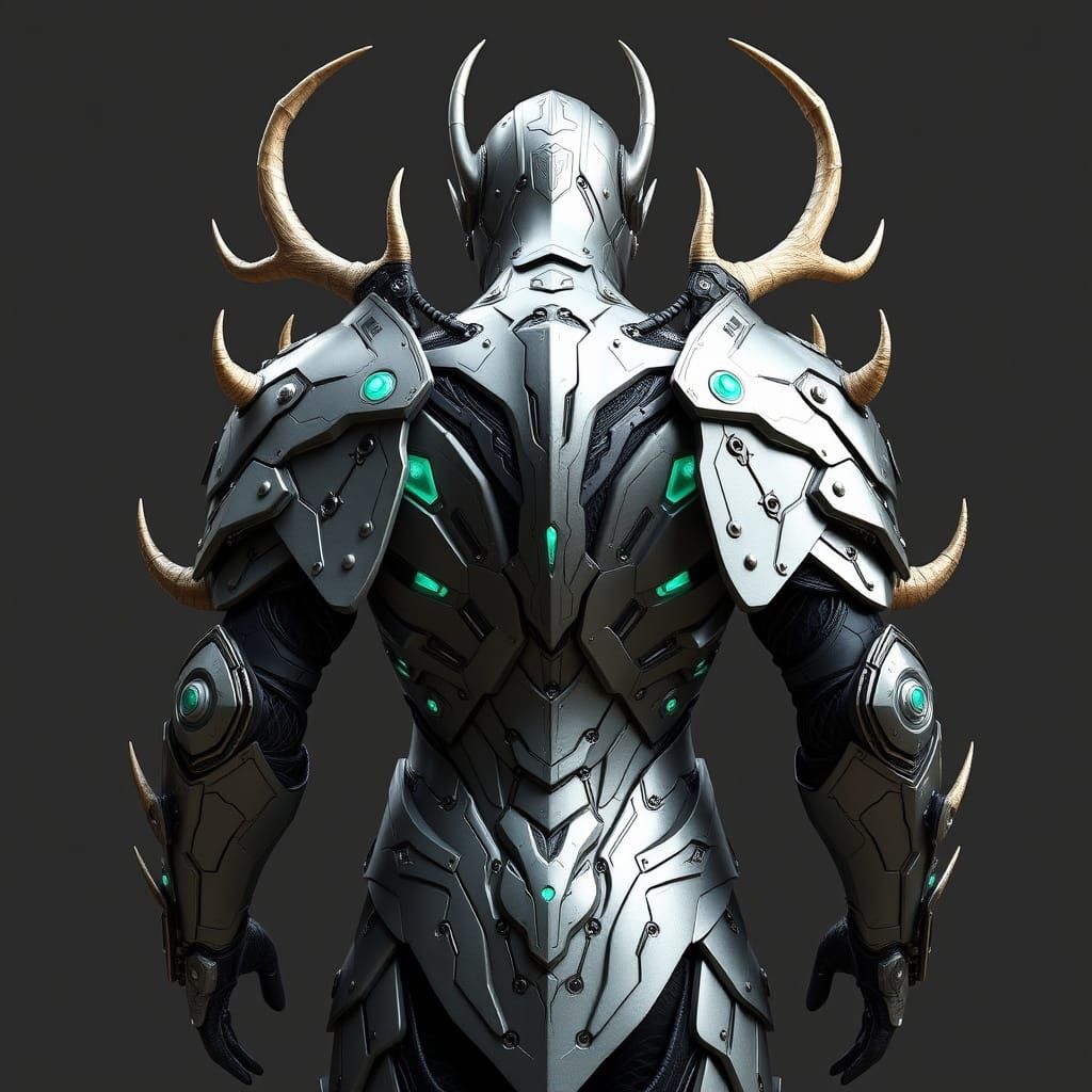 Adaptive Quasimetal Armor with Antlered Design