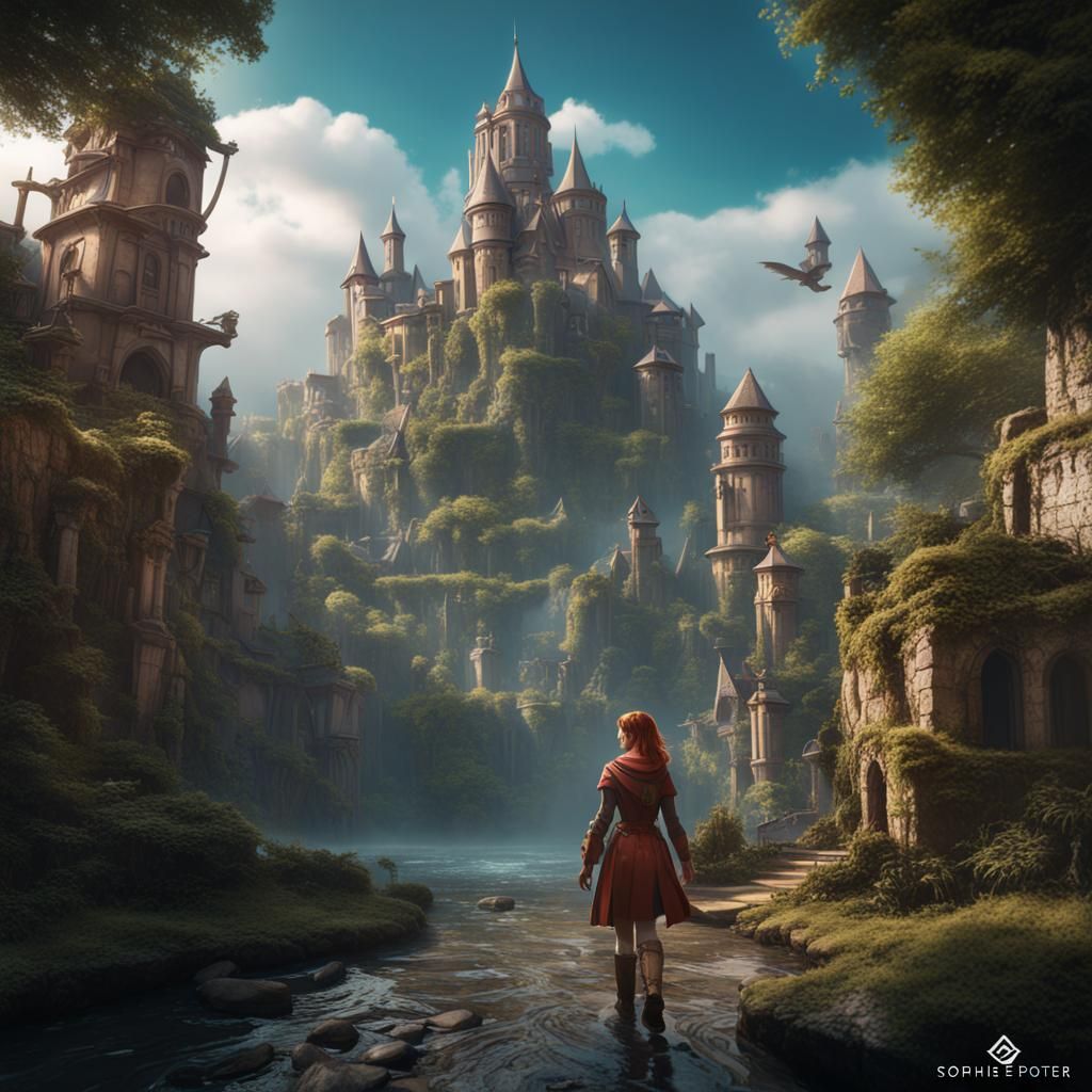 Sophie Foster: Detailed Matte Painting in Fantasy Style