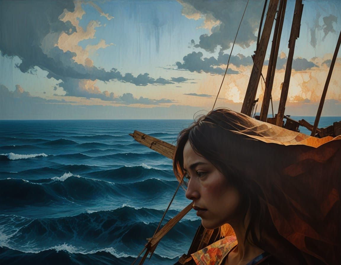 Mixed Media Masterpiece Combines Flat and Sculptural Element...