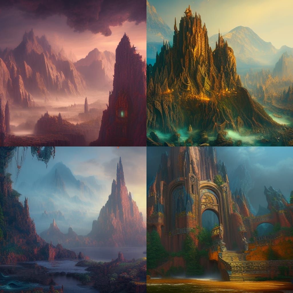 Detailed Matte Painting of a God in Unreal Engine