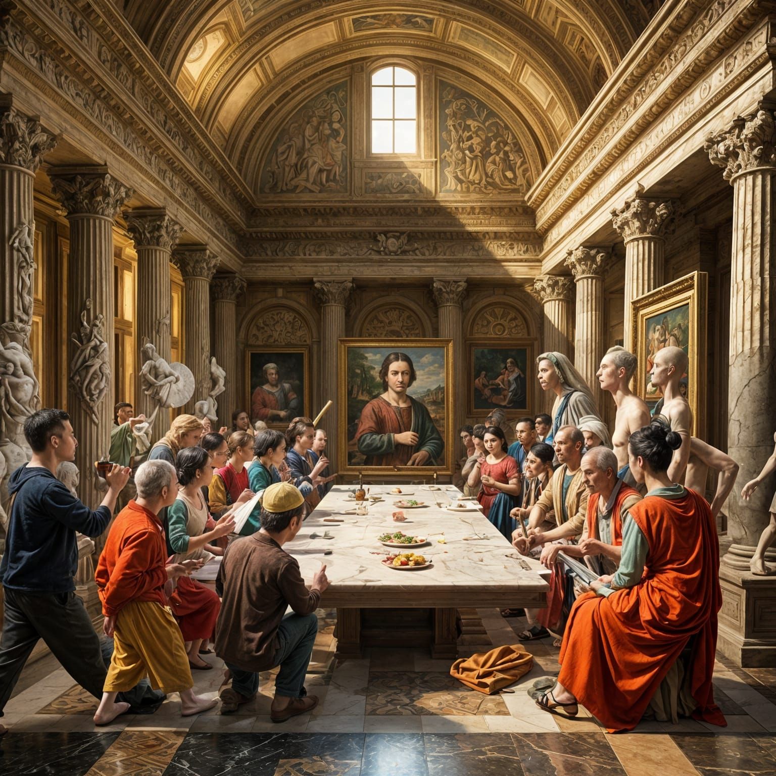 Renaissance Hall of Artists in Classical Style