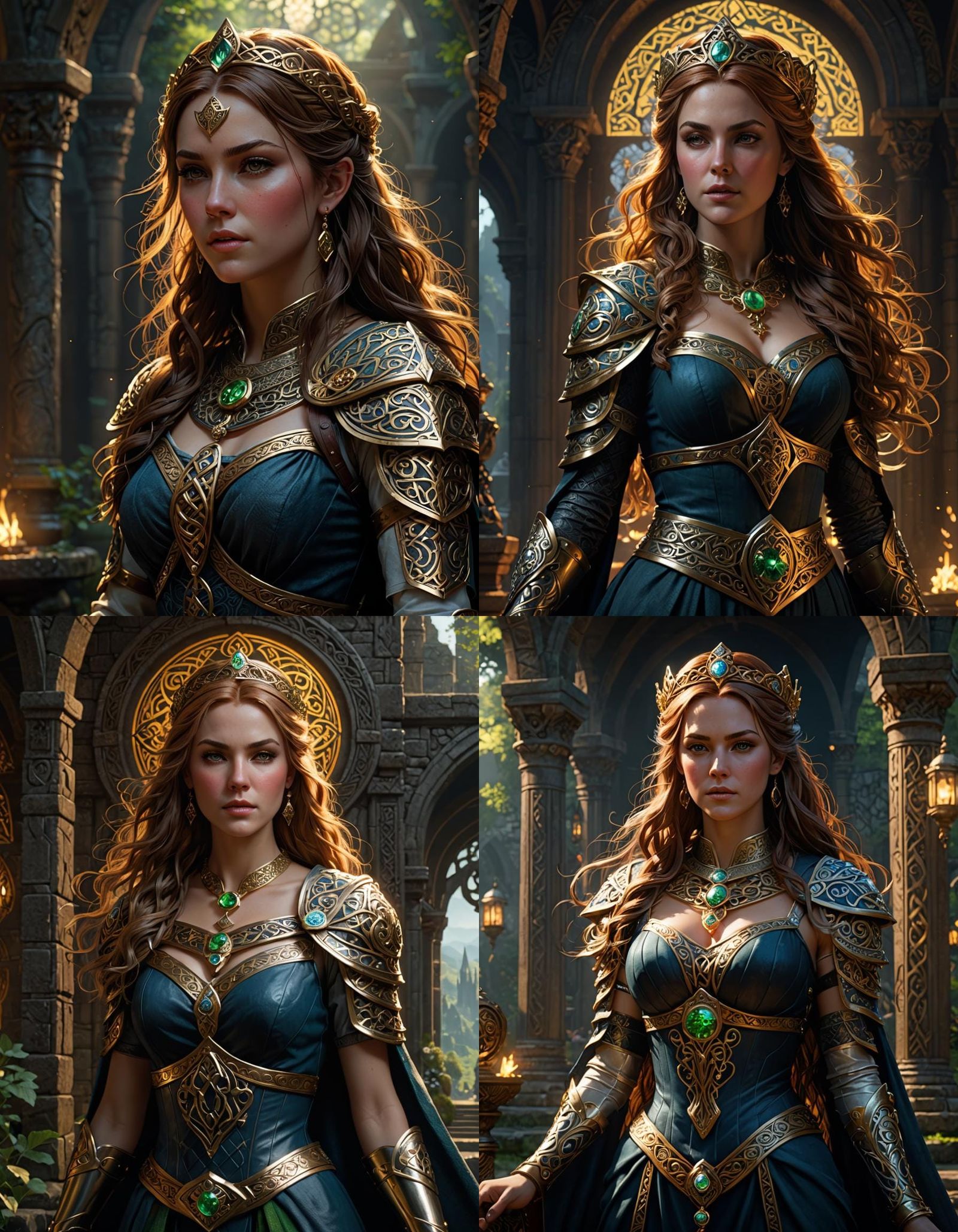 Hyperdetailed Celtic Princess Portrait in 8k