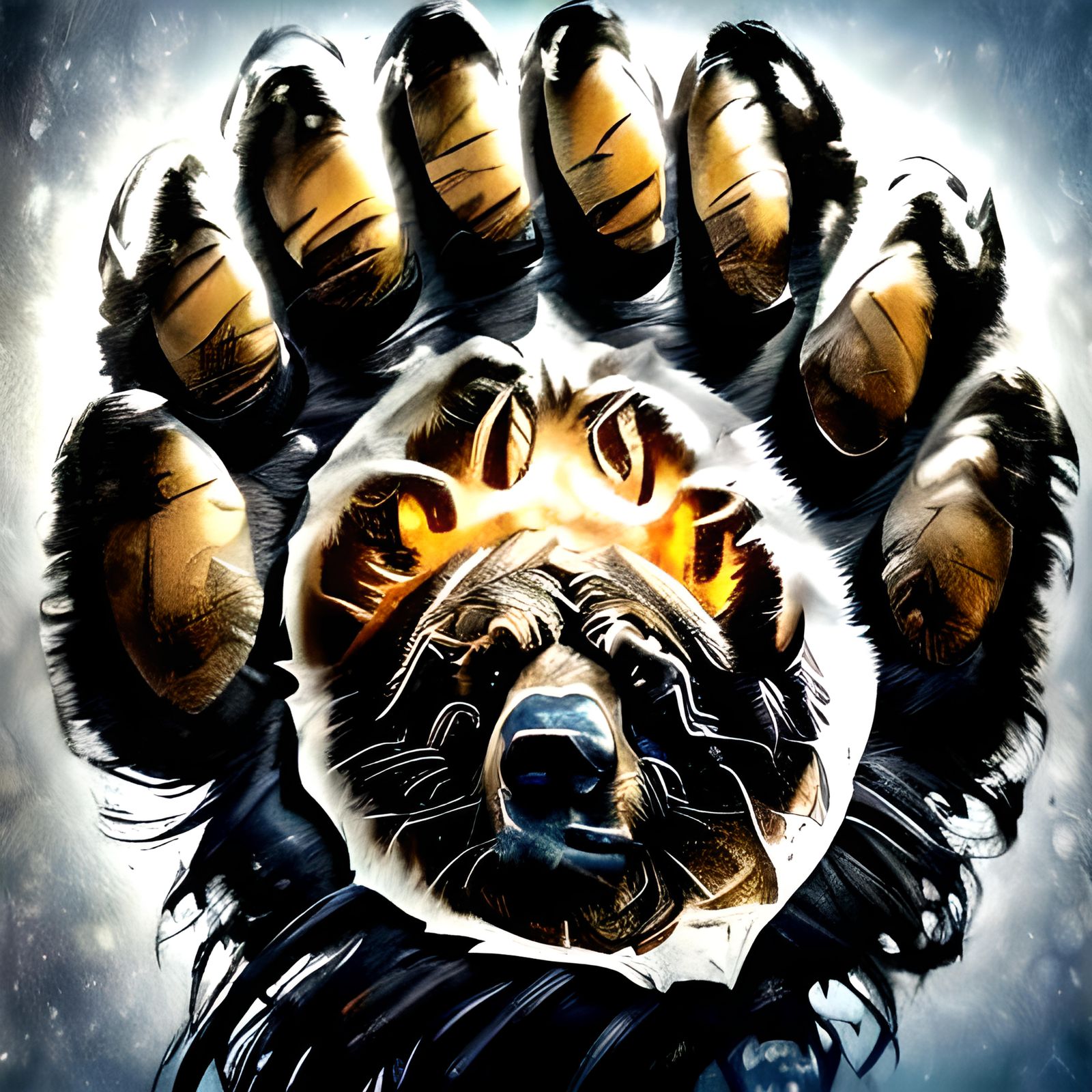 <lora:Bear paw:1.0> by pino daeni