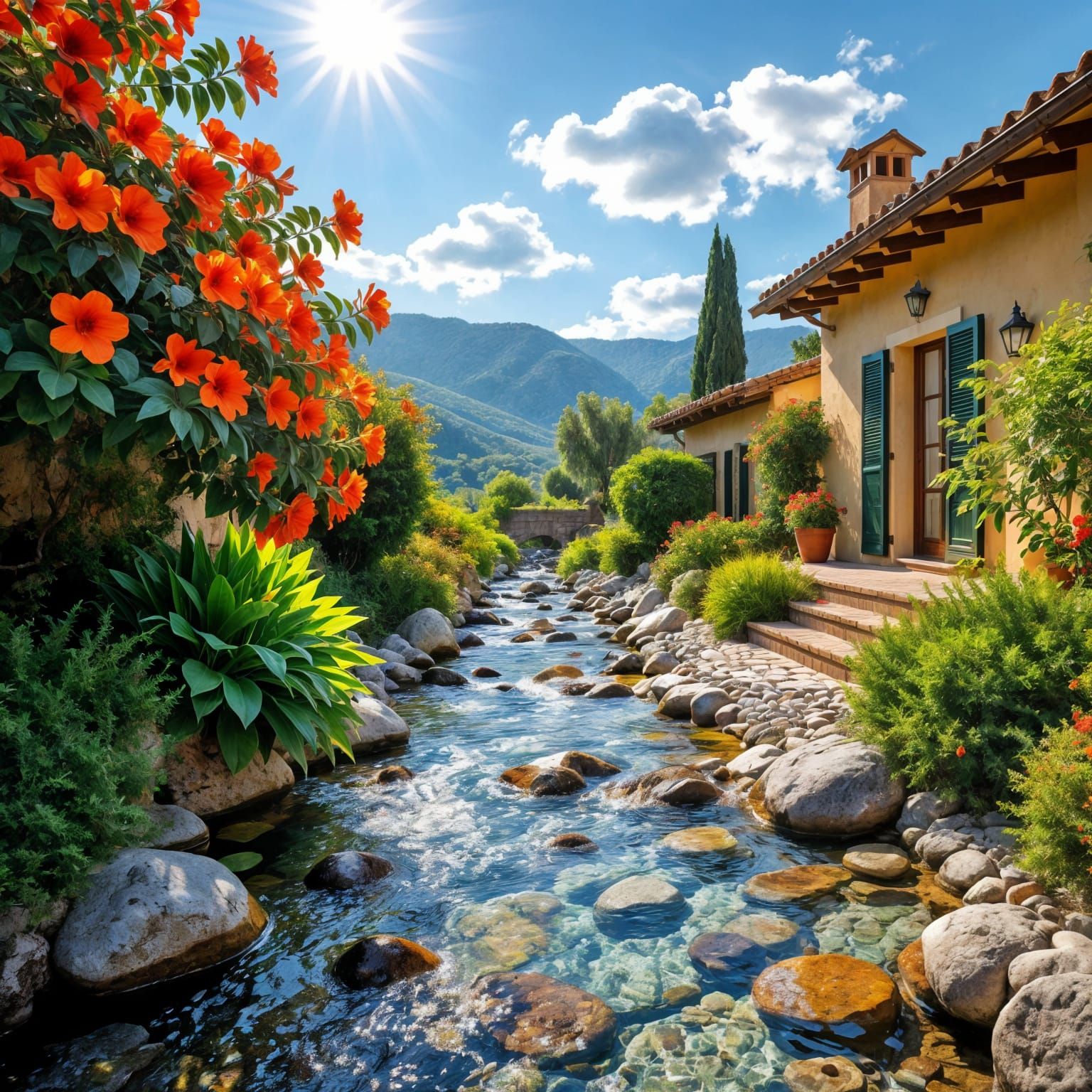 Idyllic Mediterranean Villa by Clear Stream