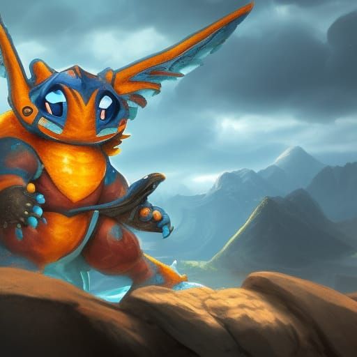 Detailed Matte Painting of Swampert in 8K