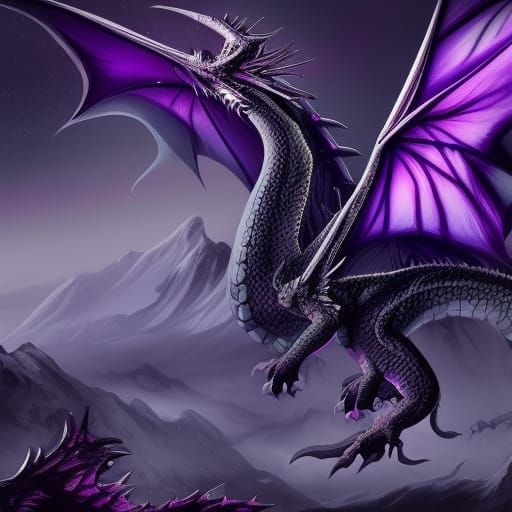 Fantastical Dragon with Constellation Wings