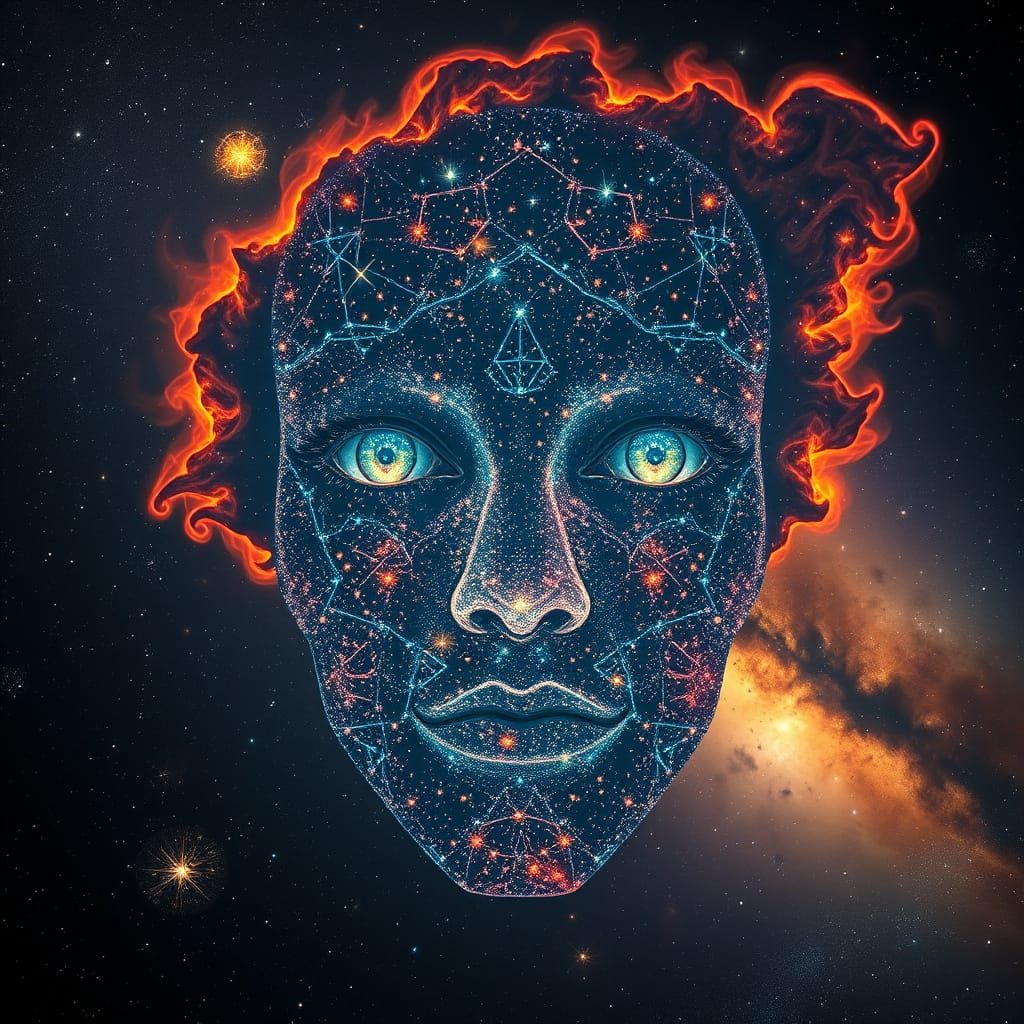 Surreal Celestial Face Stares Back from the Cosmos in Vibran...