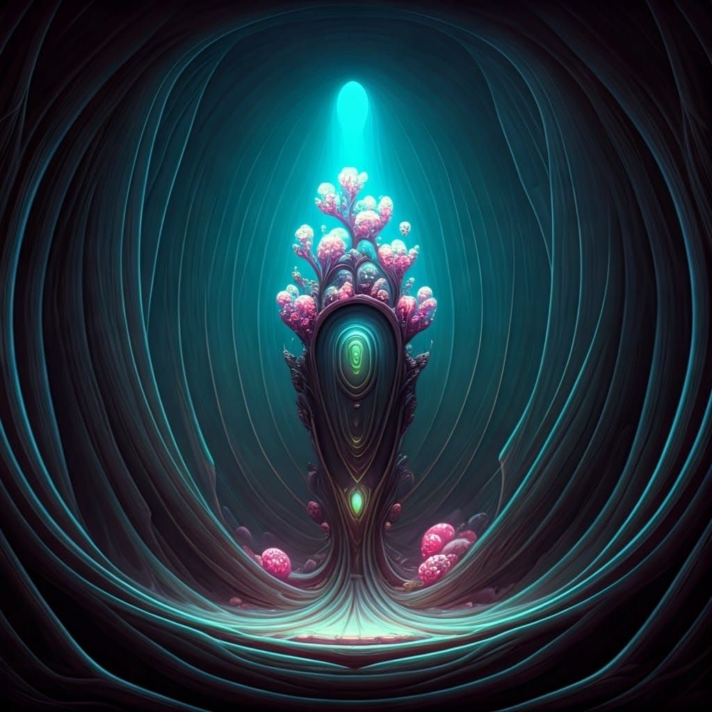 Bioluminescent Alien Flora Landscape