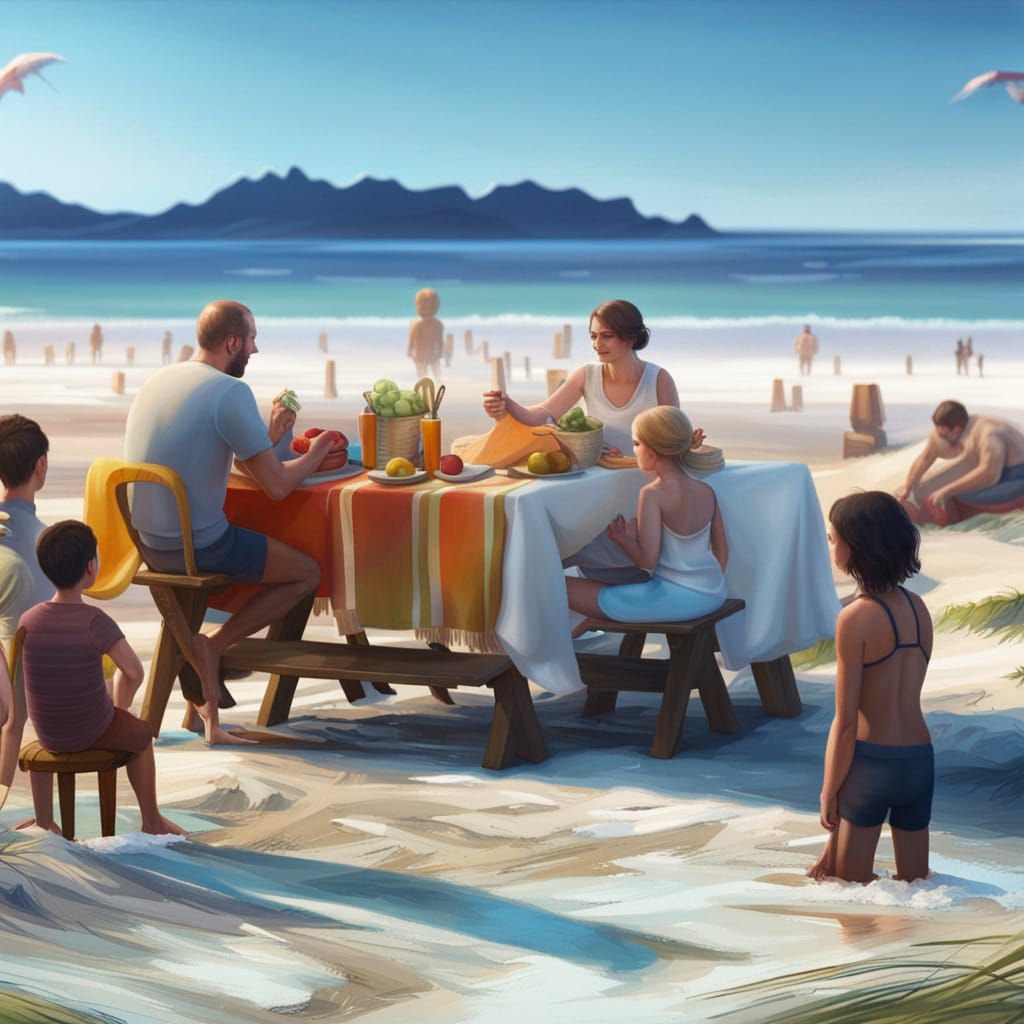 Beach Picnic: Photorealistic Painting in Unreal Engine 5