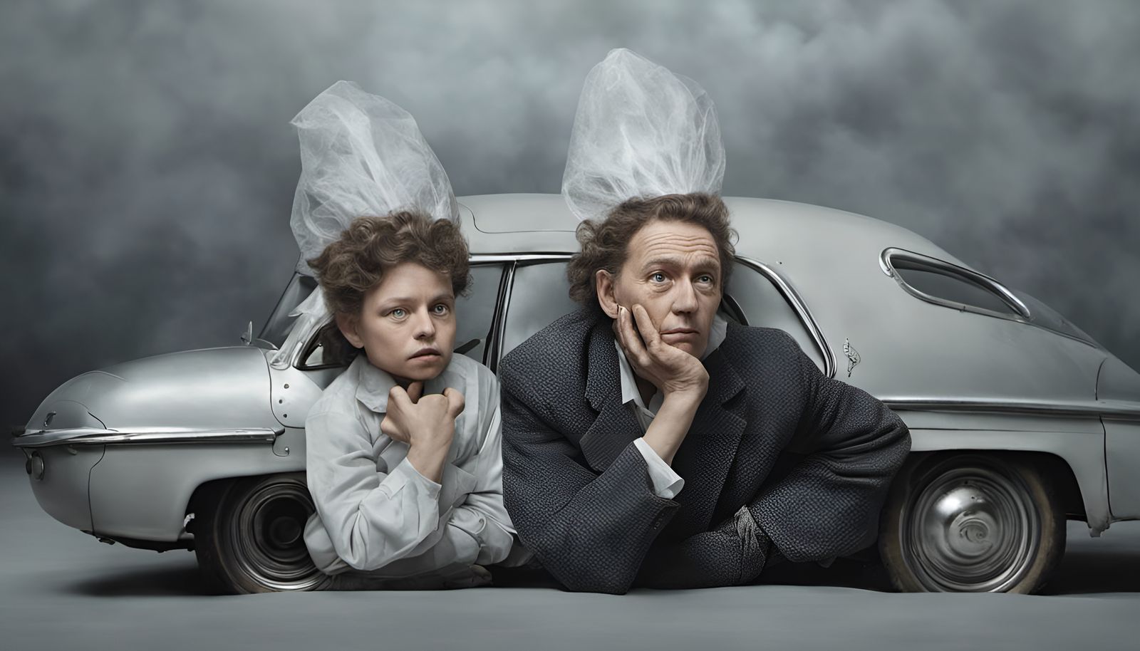 Ethereal Alien People and Pets in Hyperreal Photo