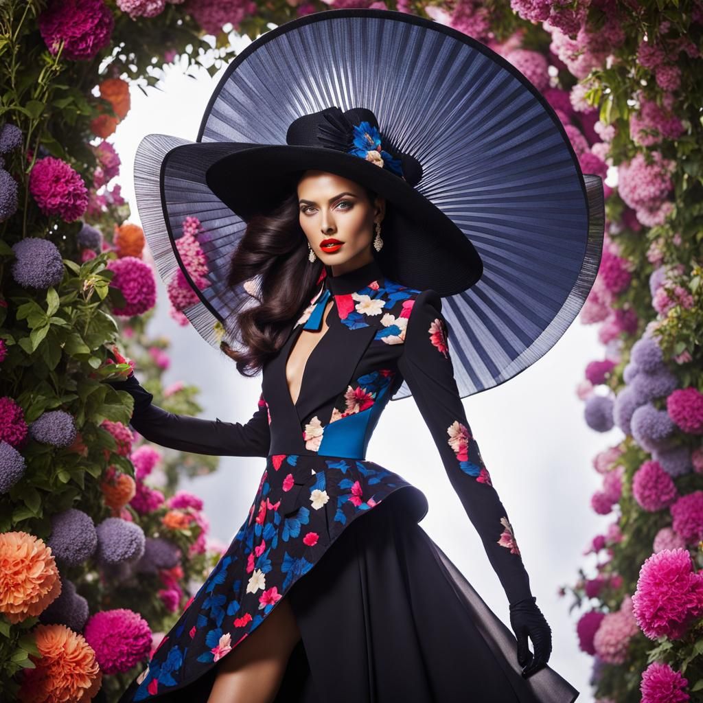 Giorgio Armani fashion photography of a beautiful brunette m...