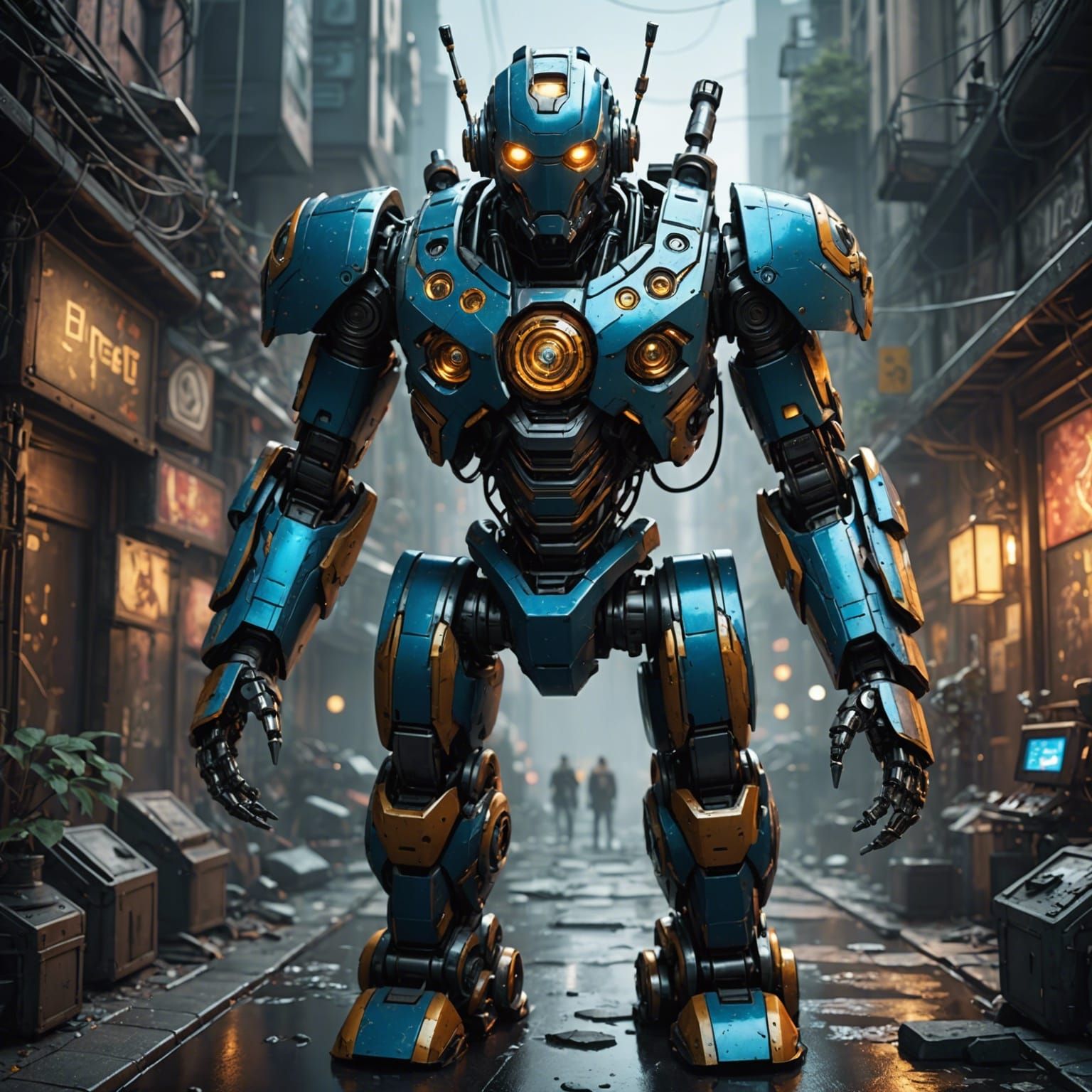 Robot Makes AI Art: Detailed Matte Painting