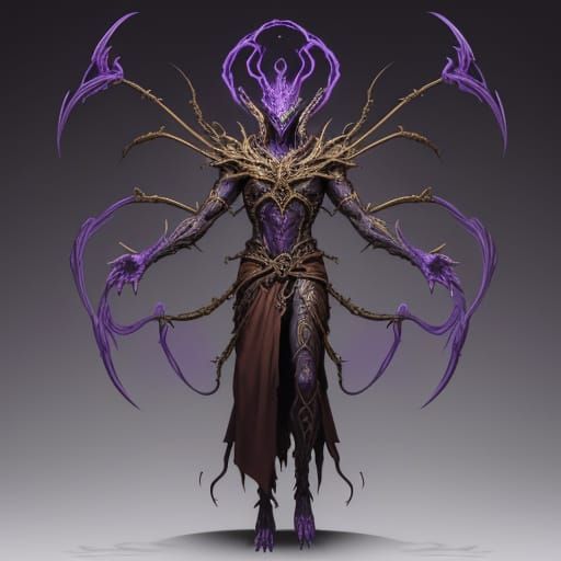 Corrupted Monk Vinthorion with Barbed Stilt Limbs