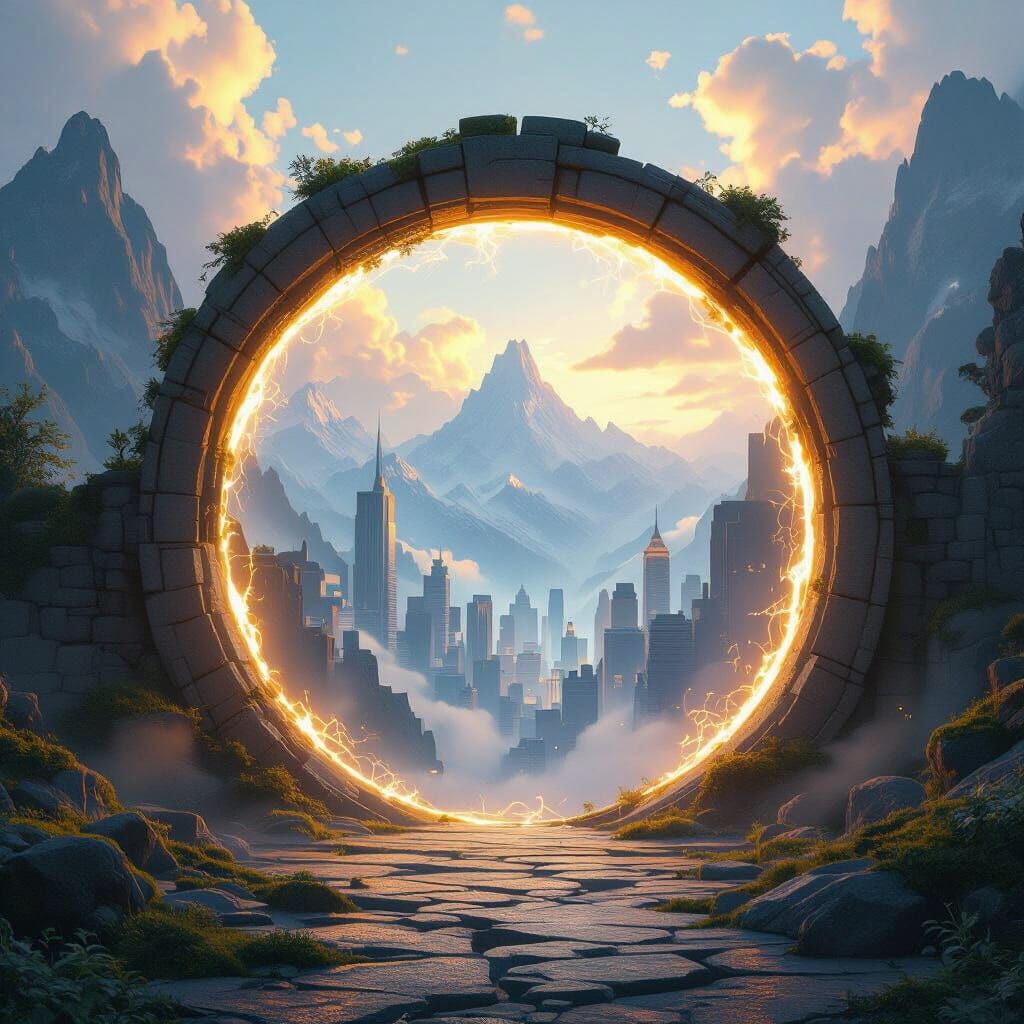 Portal to Fantasy World Amidst Modern City