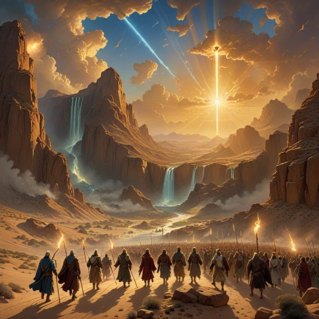 Epic Desert Procession Movie Poster Art