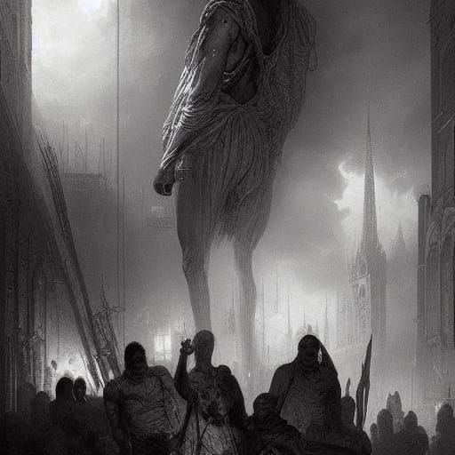 Criminals Transformed into Fritters in Horror Art Style