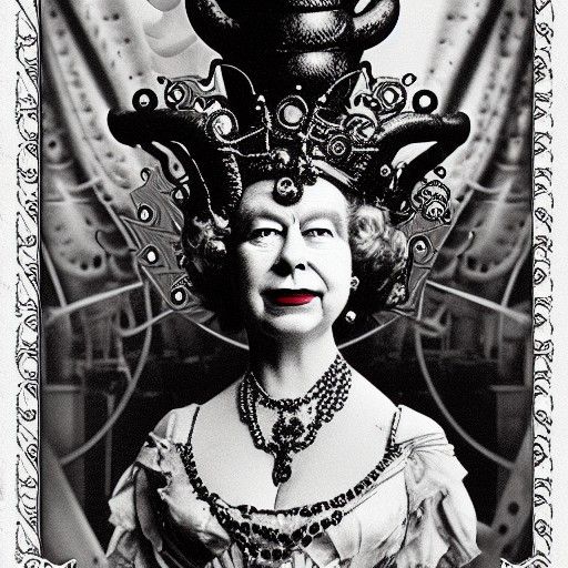 Queen Elizabeth II as Steampunk Cthulhu Photograph