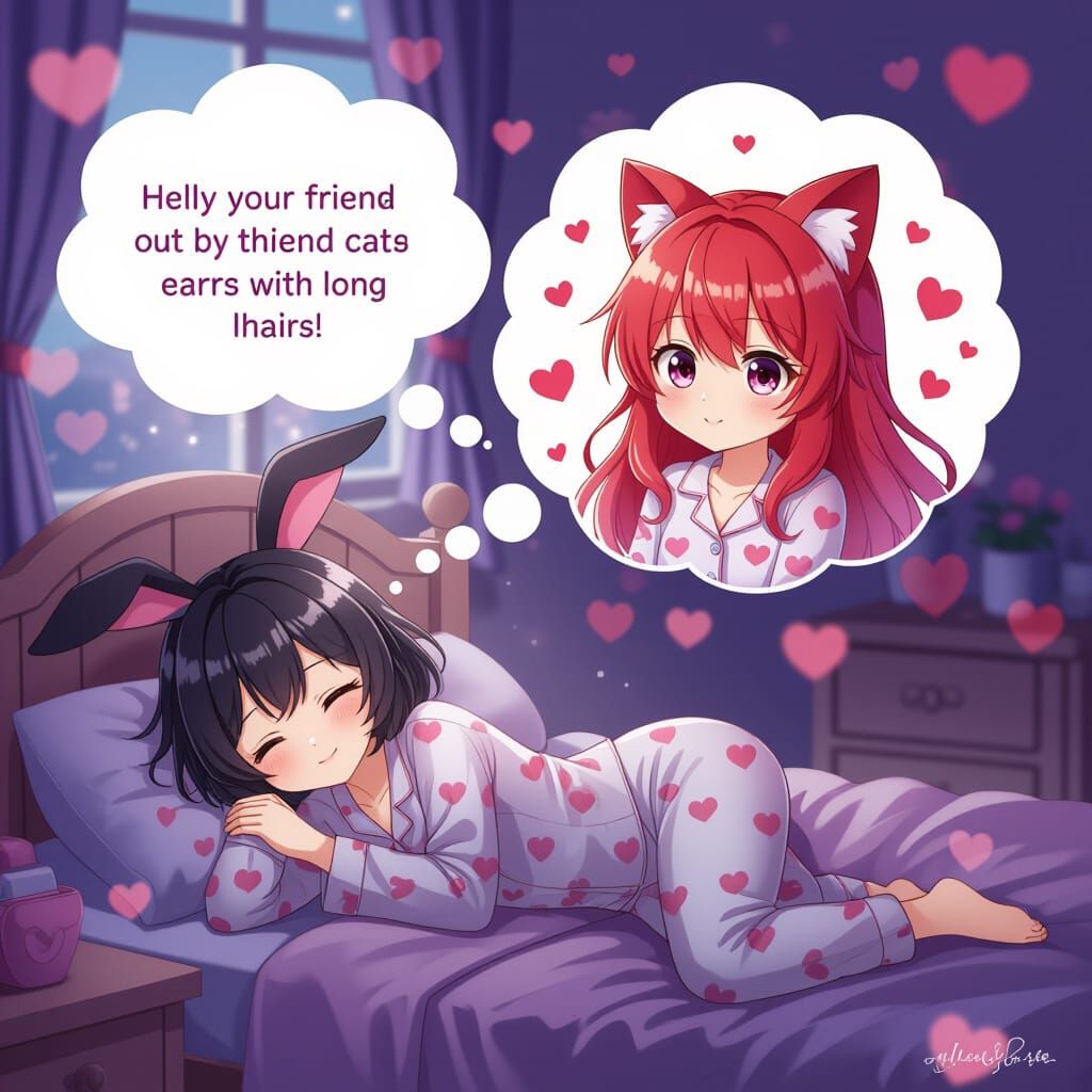 Dreamy Rabbit Girl's Wonderland Sleep