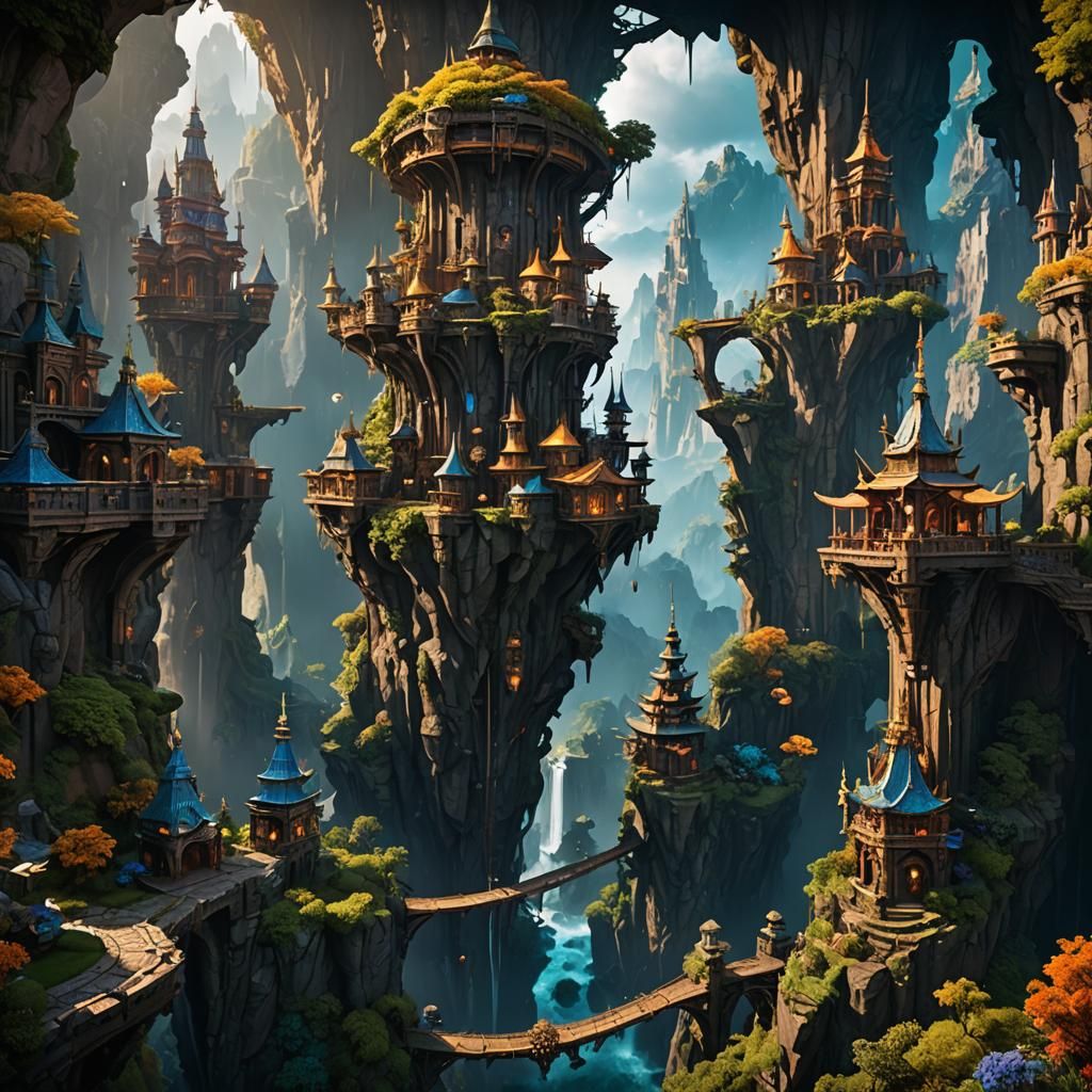 Balanced Fantasy Concept Art in Deep Color