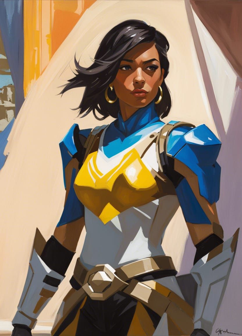 Power Ranger Portrait in Huang Guangjian Style