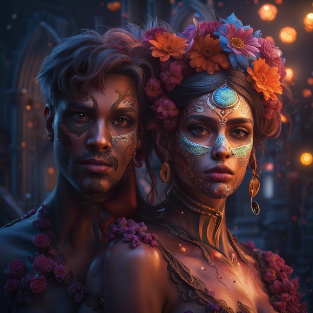 Vibrant Día de los Muertos Street Celebration