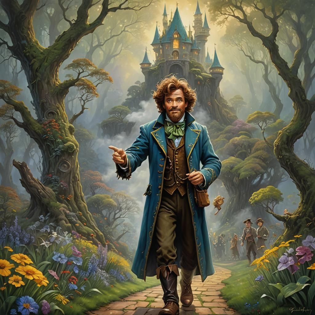 Shaggy Man of Oz: Ethereal Fantasy Oil Painting