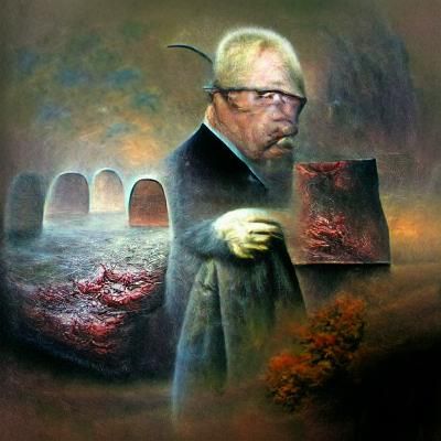 Nightmarish Landscape in a Dystopian Style