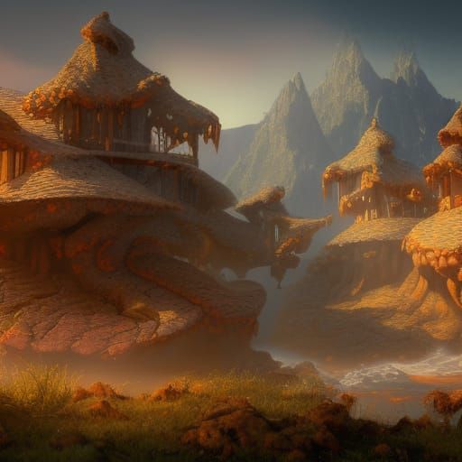 Earth Wind & Fire Baking Cookies: Detailed Matte Painting