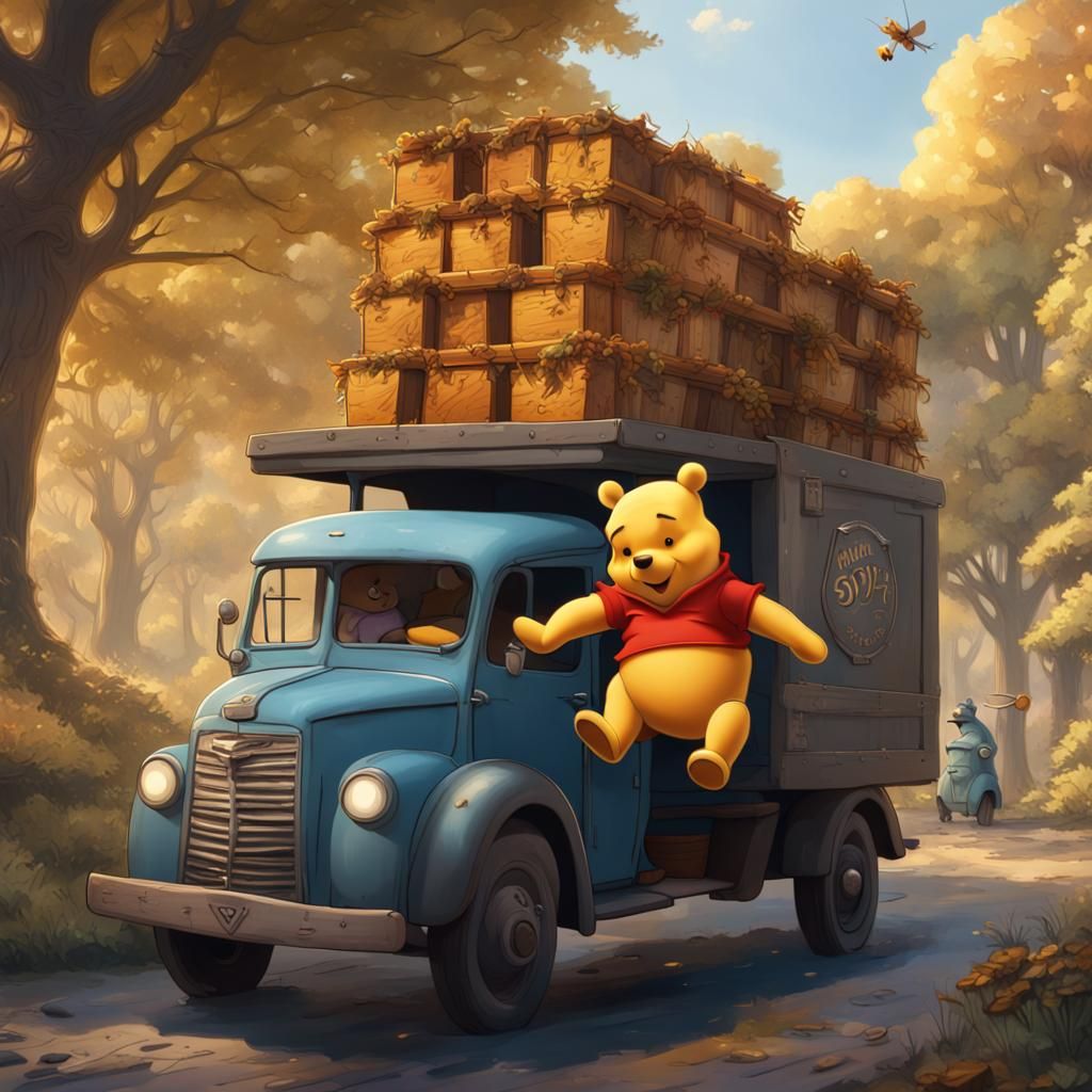 Winnie-the-Pooh Carjacking Honey Truck: Matte Painting