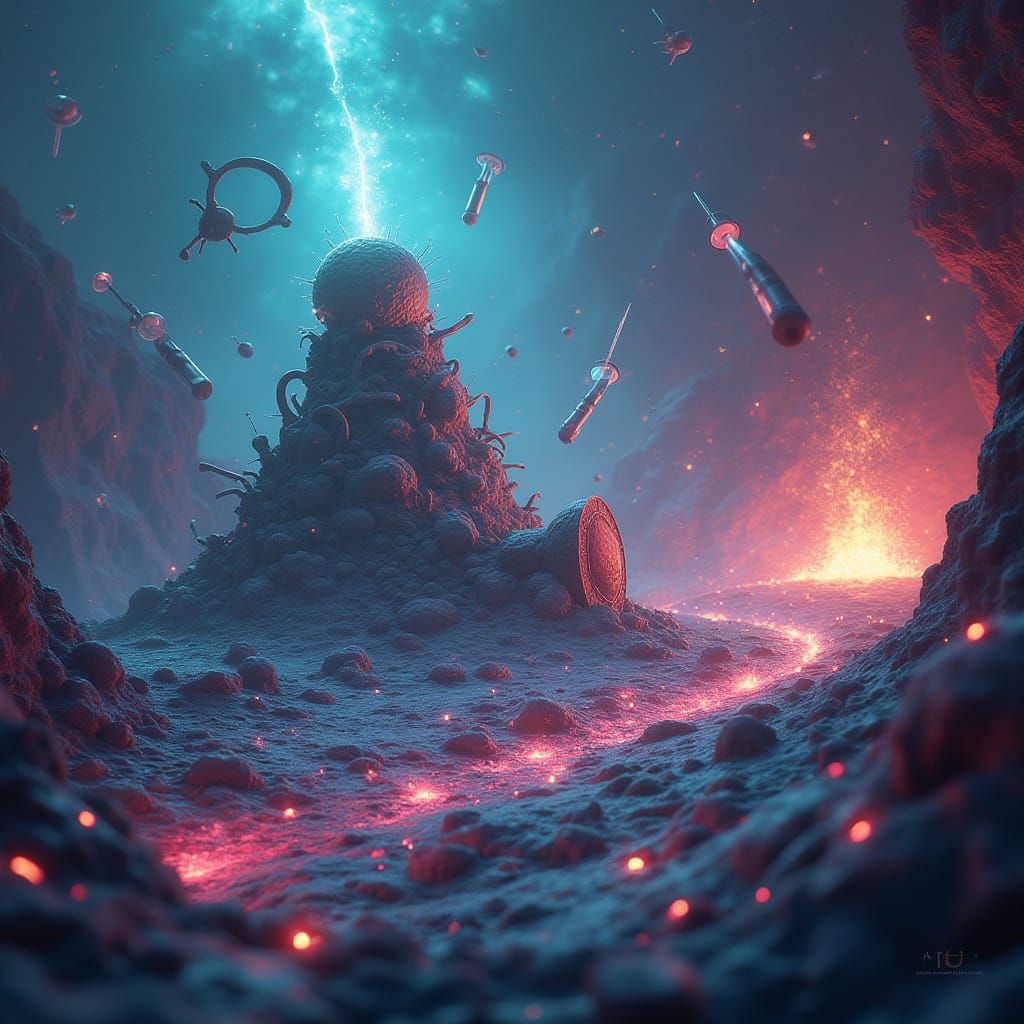 Bacterial Biofilm Fortress Under Antibiotic Attack