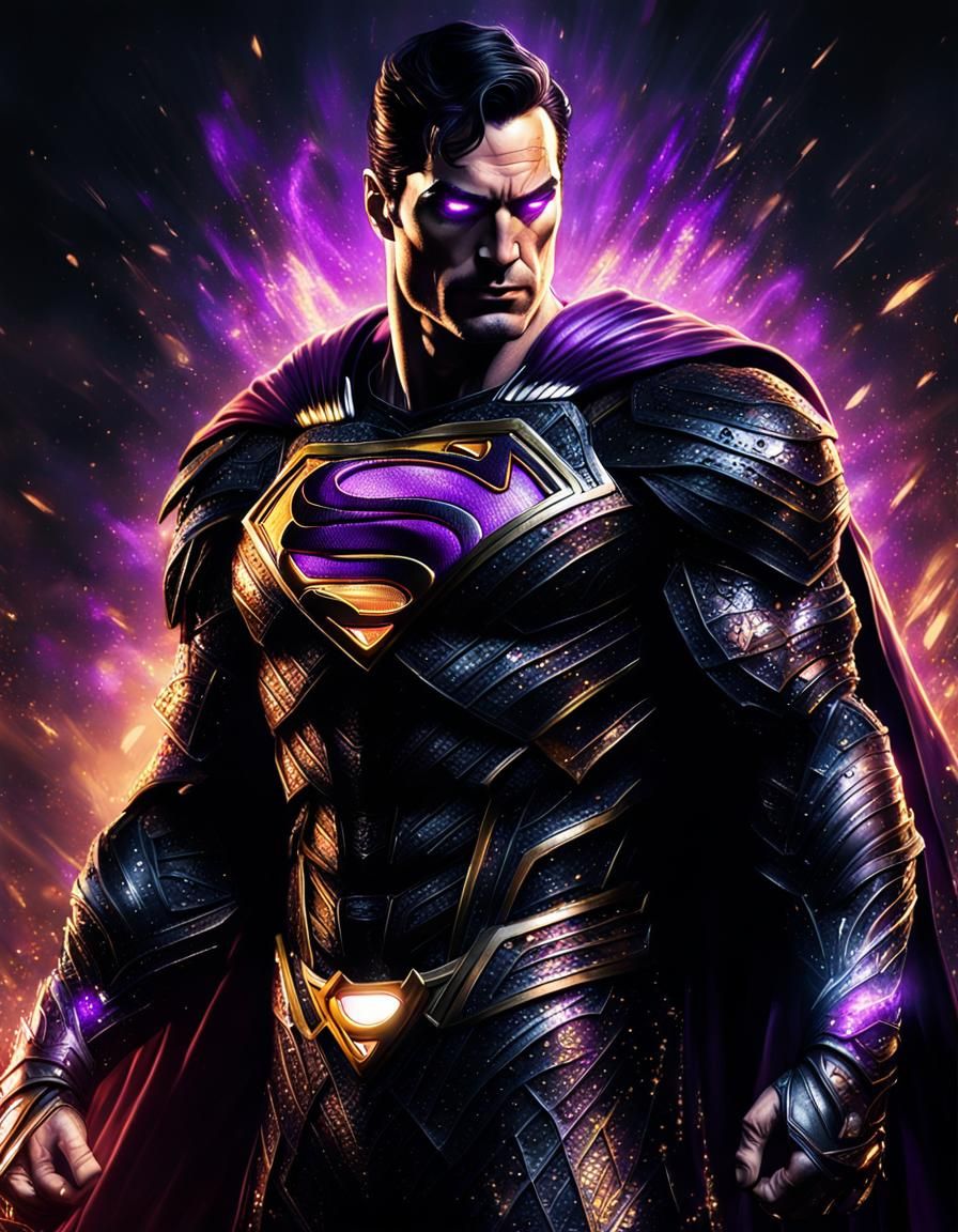 Superman in Mythic Black Dragon Armor