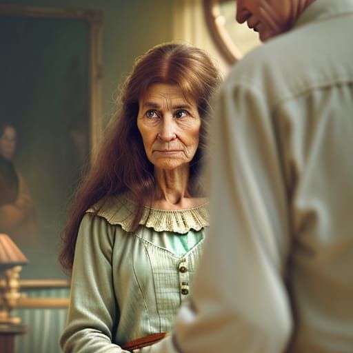 Rector and Wife Portrait in Vibrant Oil Painting