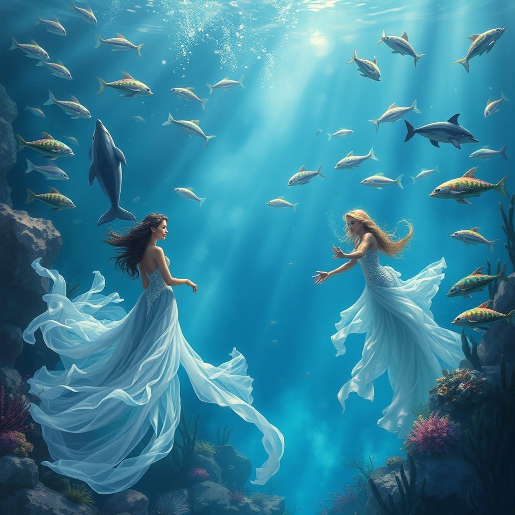 Serenely Lit Underwater Realm