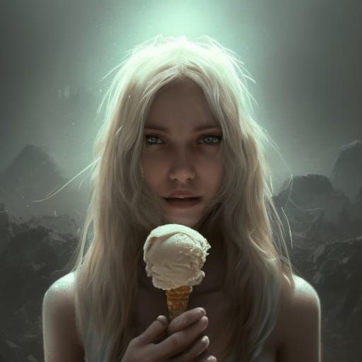 Dystopian Ice Cream Concept Art in 8k