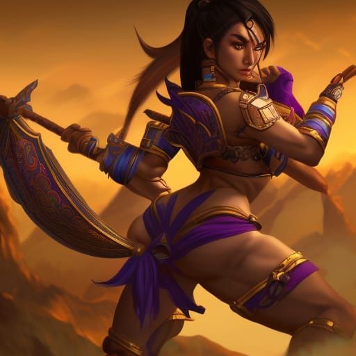 Orc Monk in Epic Fantasy Pose