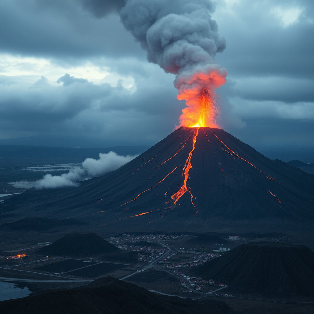 Imminent Volcano Eruption Near Town