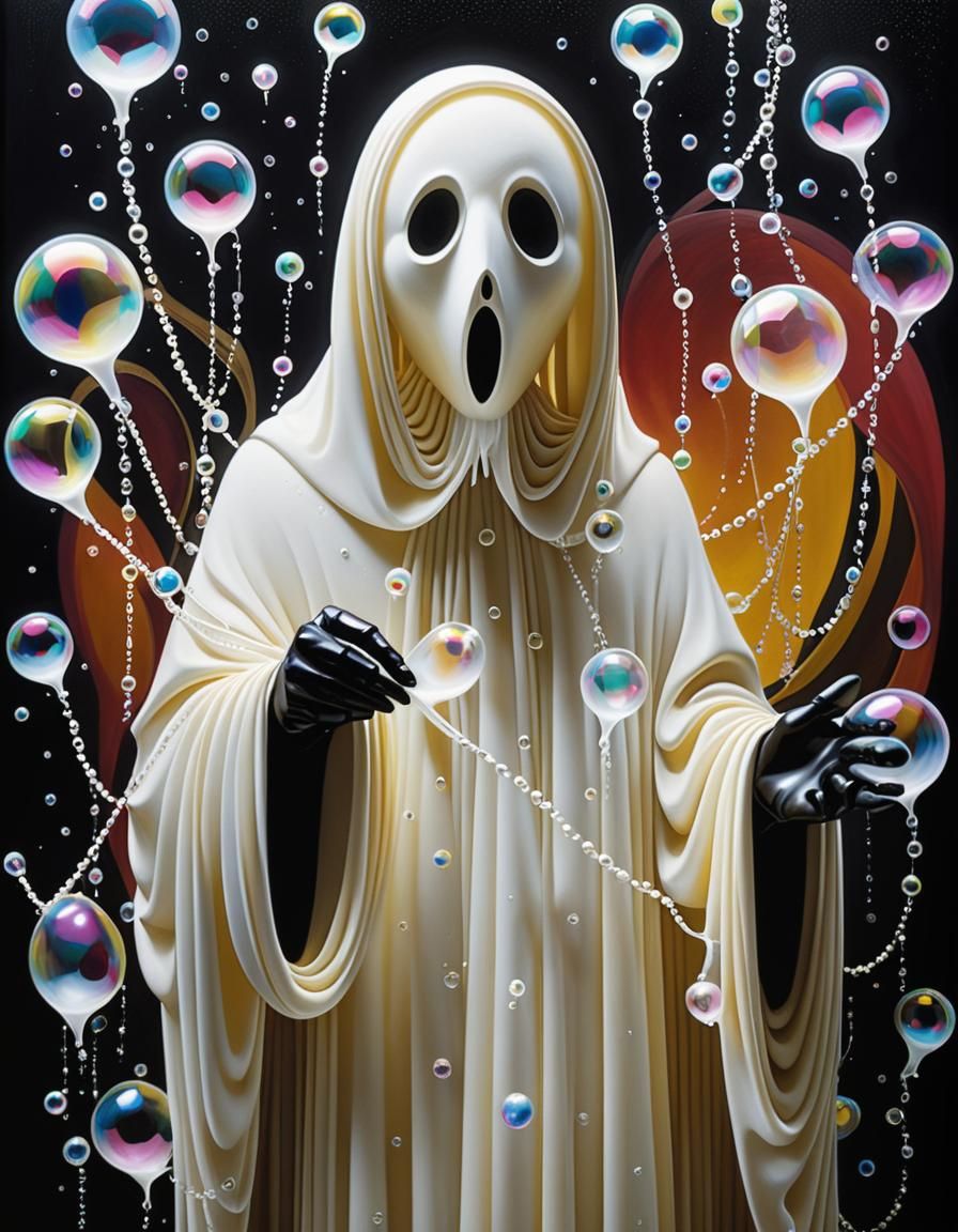 Surreal Soap Bubble World: An Abstract Ghost Story