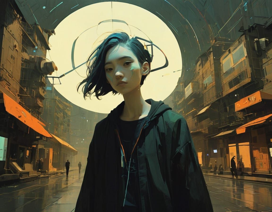 Surrealist Mashup of Enki Bilal and Company in Abstract Styl...