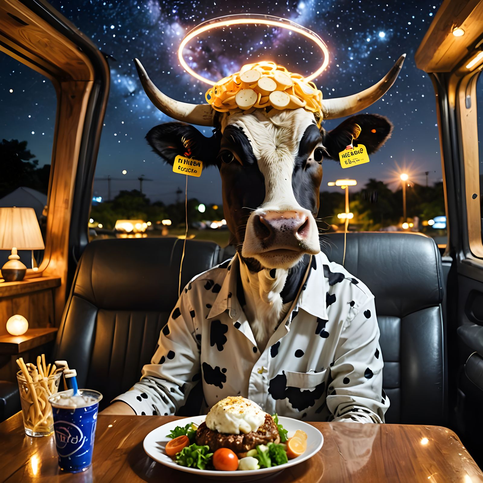 Cosmic Cowboy Relaxing with Galactic Hula Hoops and a Soothi...