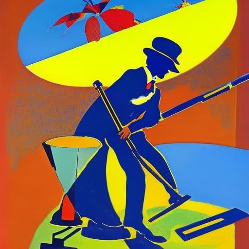 Chaplin's Vacuum Cleaner: A Gouache Retrofuture