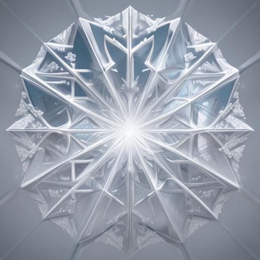 beautiful impression reflection and scenic snowflake texture; depth of field, tilt shift, color clash, diffusion" monoch...
