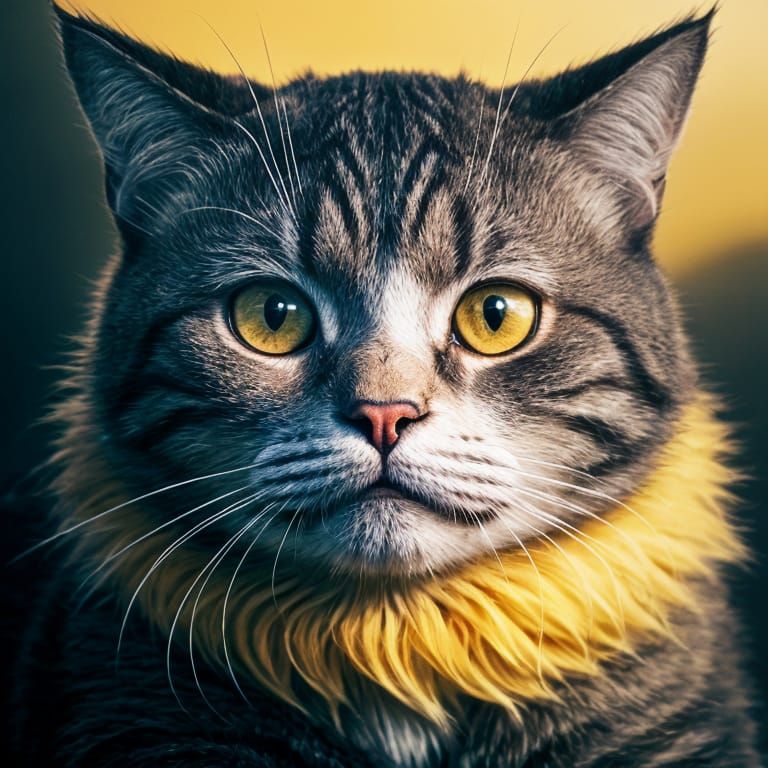 Hyperrealistic Banana Cat in High Contrast