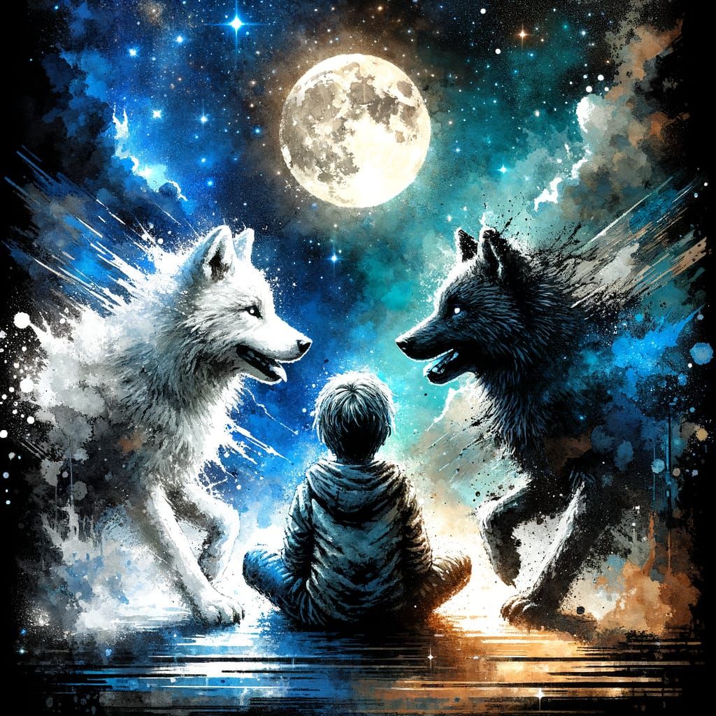 There are two wolves in everyone, one good and one evil. The one we feed survives.