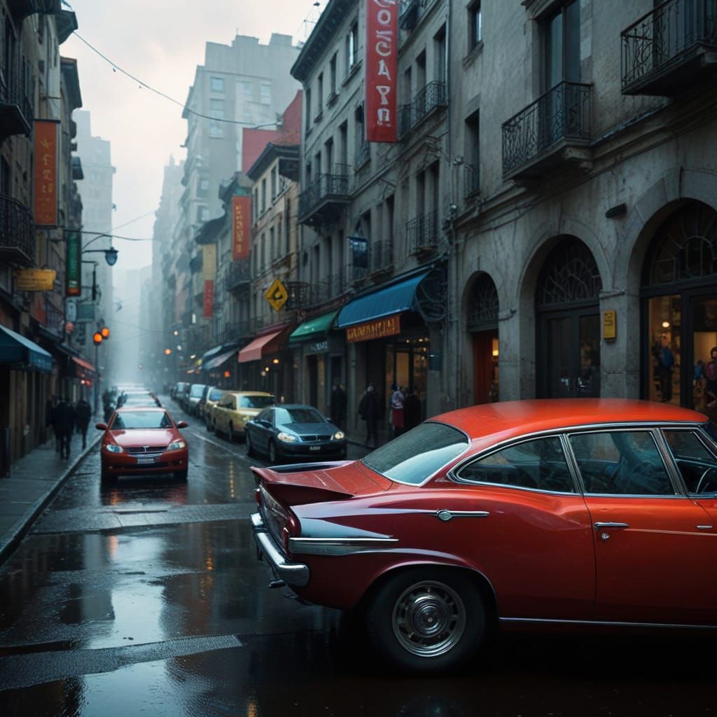 Vibrant Dramatic Scene in Photorealistic Style