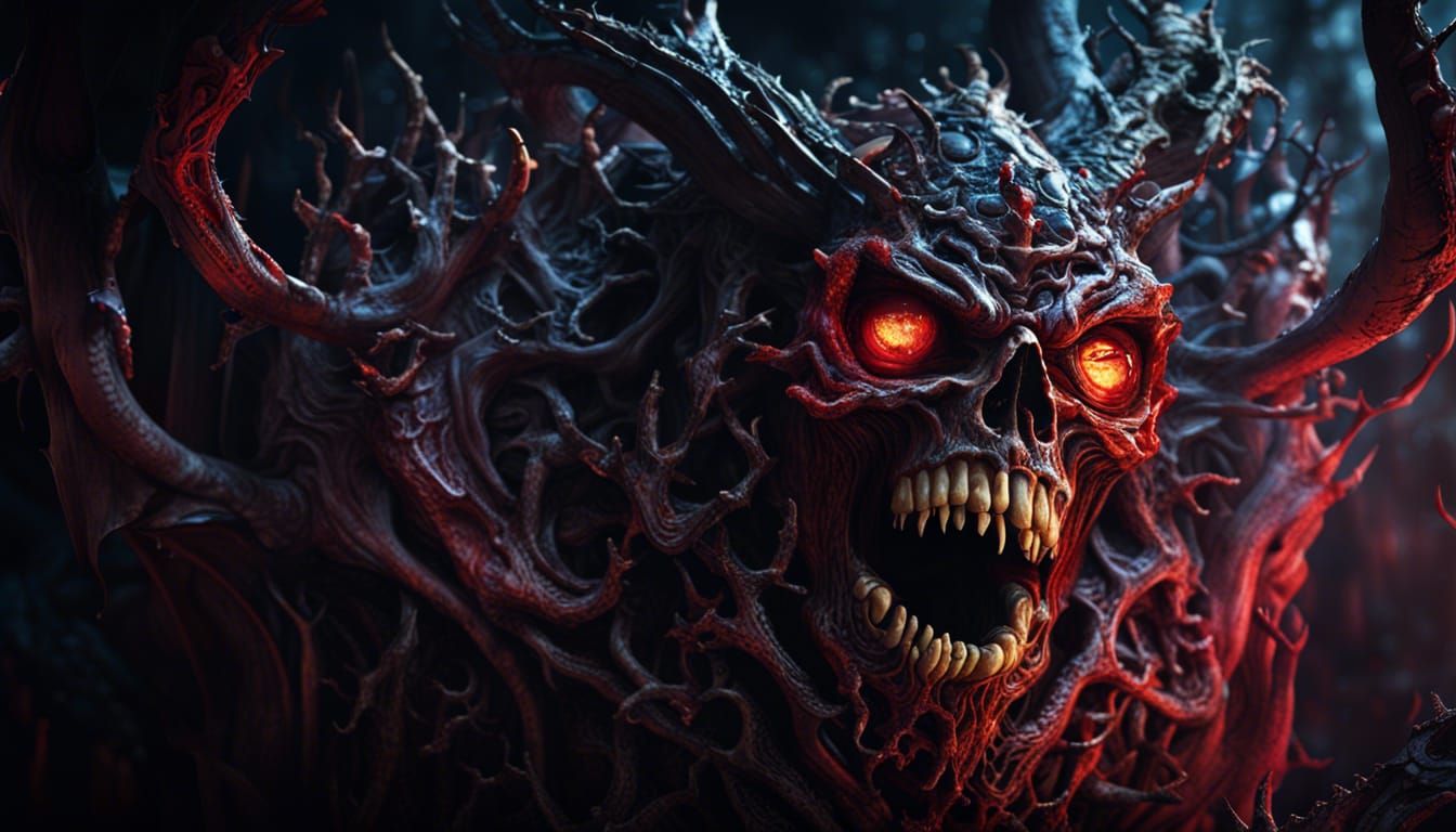 Evil Dead Demon in Detailed Matte Painting