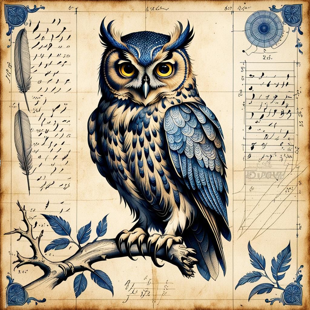Owl Sketch in the Style of Dürer