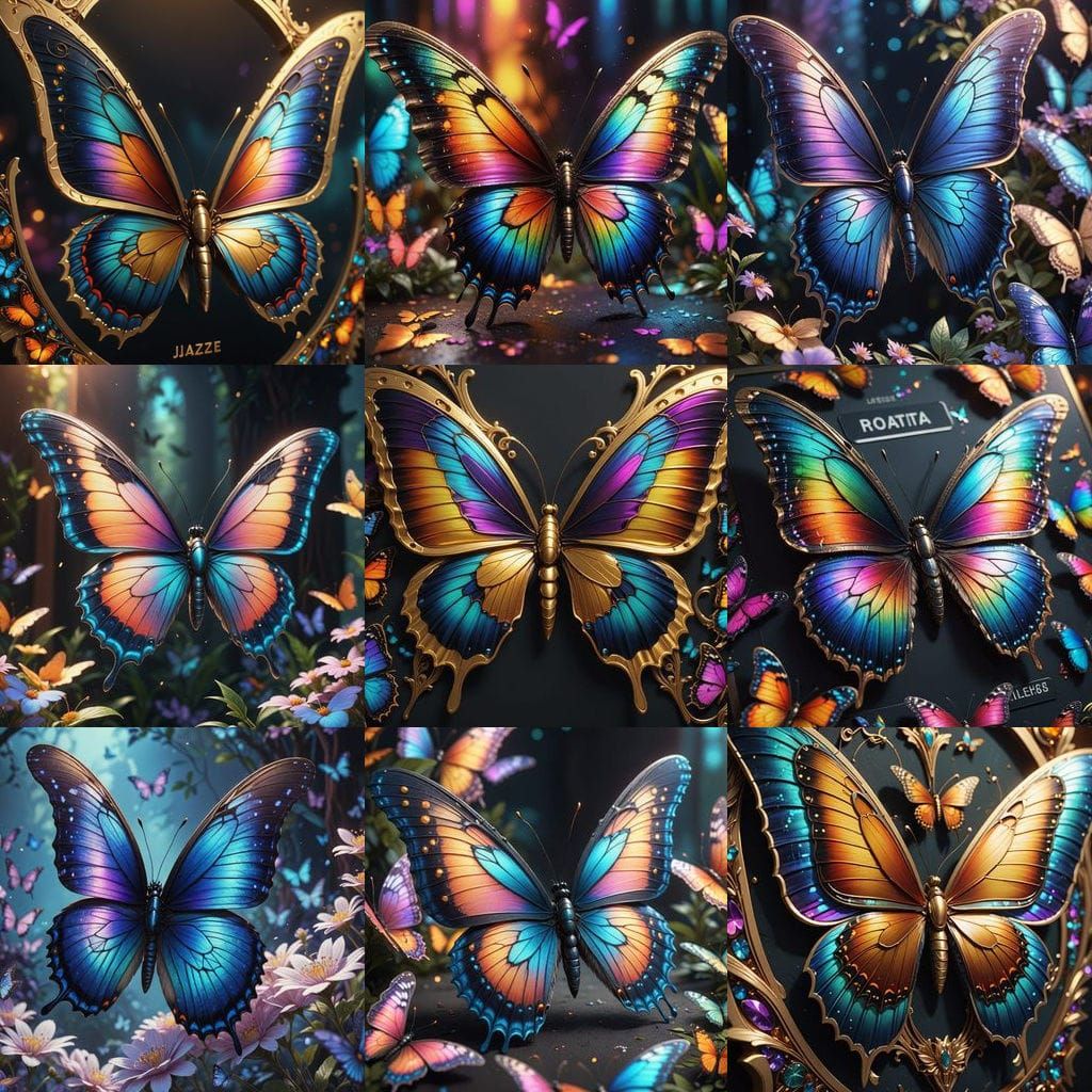 Fantastical Fantasy Name Tag with Butterfly Border