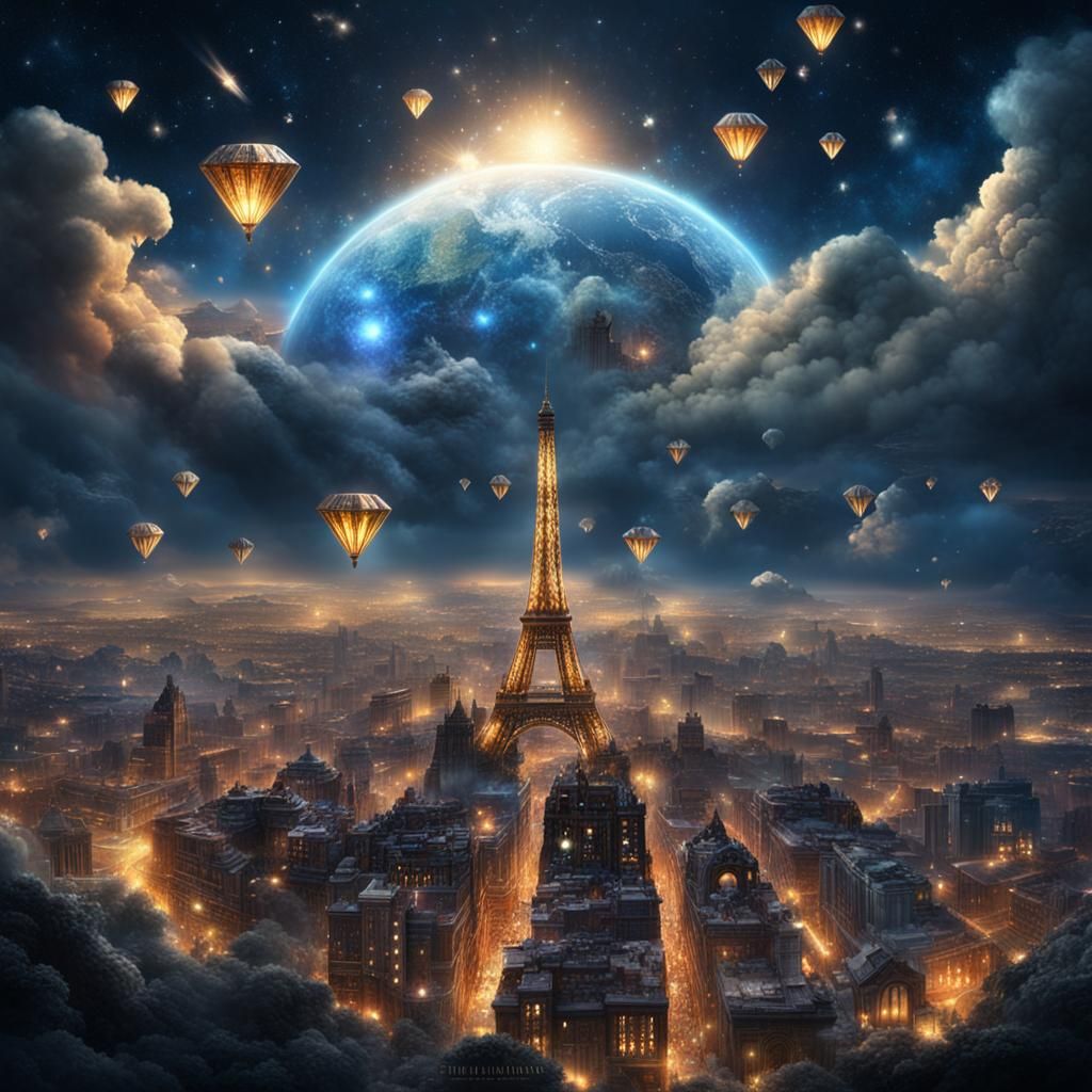 Twinkling Star in a Dramatic Digital Sky