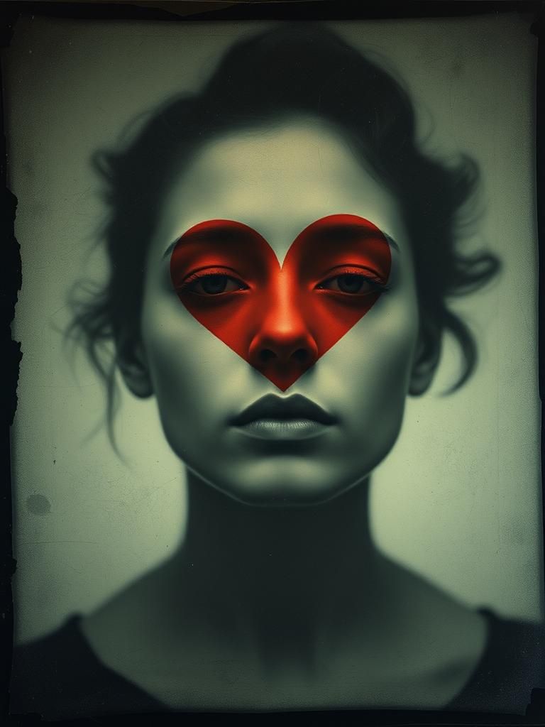 Abstract Portrait in Velvet Painted Style