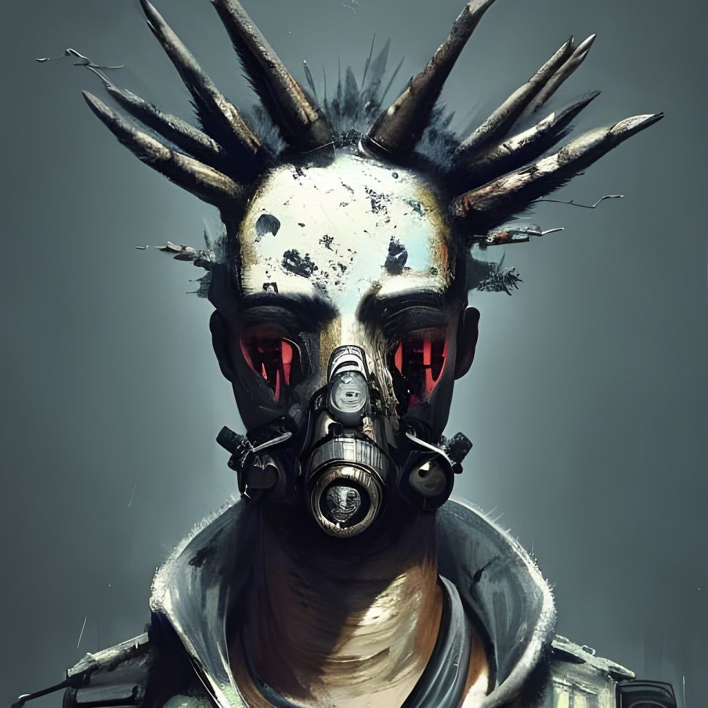 Apocalyptic Soldier Portrait in Fantasy Art Style